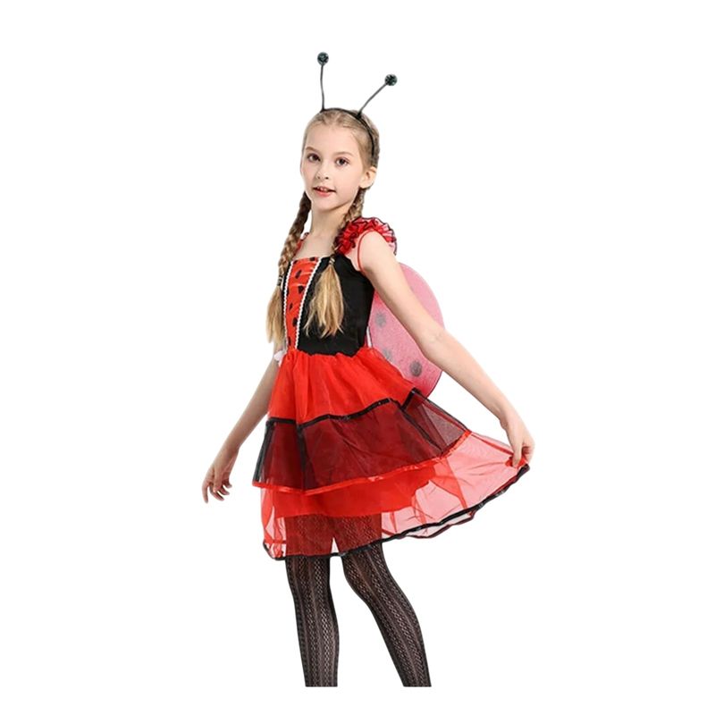 Jucarii, Copii si Bebe - Jucarii si jocuri - Jucarii de rol - Masti si costume copii - Costum buburuza KidMania® cu accesorii pentru fete 3-4 ani 104 cm - Infinity.ro