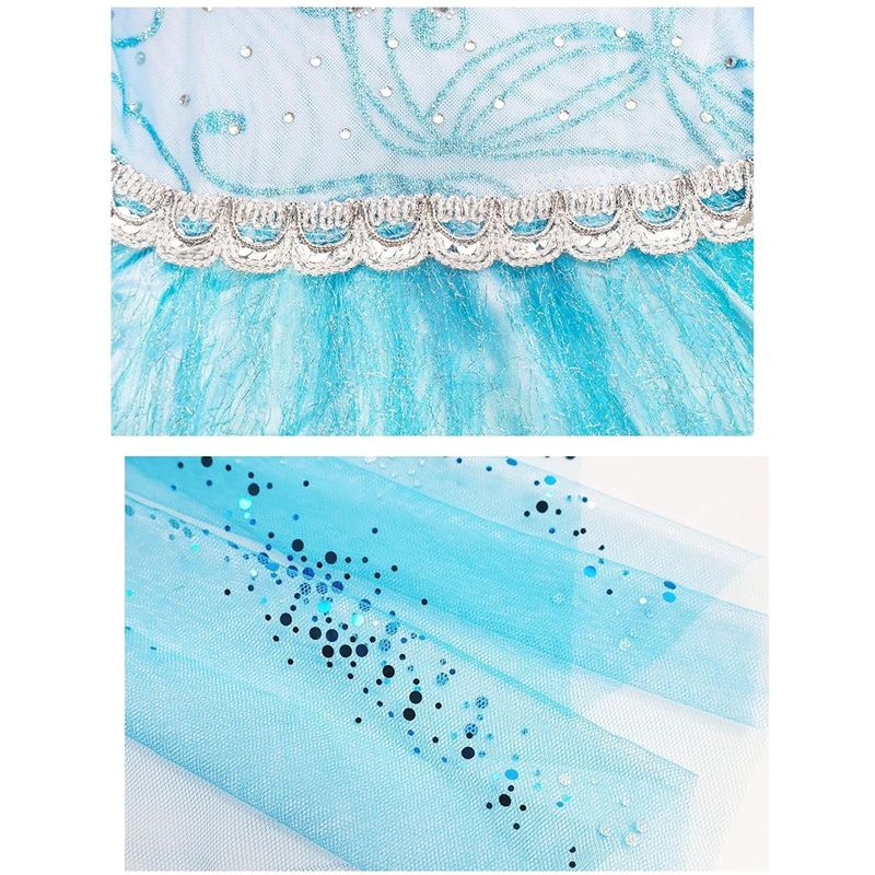 Jucarii, Copii si Bebe - Jucarii si jocuri - Jucarii de rol - Masti si costume copii - Costum Elsa Regina Zapezii KidMania® cu accesorii pentru fete 7-9 ani 140 cm - Infinity.ro