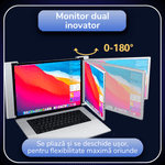 PC, gaming si accesorii - Desktop PC & monitoare - Monitoare - Monitor portabil extensibil 14" , conectare USB-C/HDMI, Plug & Play, compatibil Windows/macOS, Argintiu, A ATAB - Infinity.ro