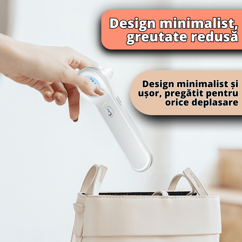 Ingrijire personala si Cosmetice - Sanatate si wellness - Aparate medicale - Termometre - Termometru digital infrarosu contactless frunte/ureche, precizie medicala, ideal pentru copii si adulti, Alb, A ATAB - Infinity.ro