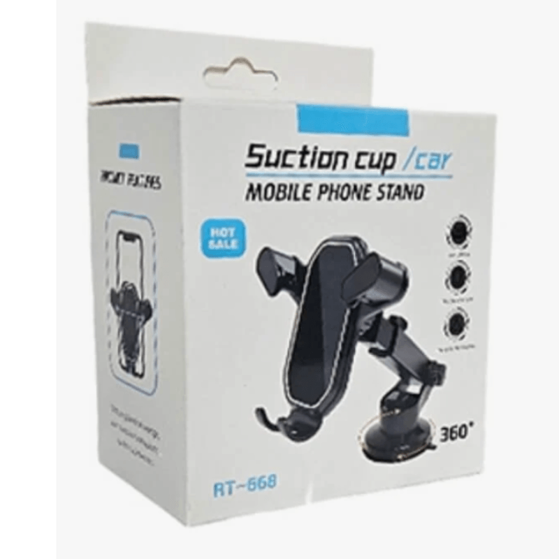 Laptop, Telefoane si Tablete - Telefoane mobile si accesorii - Accesorii Telefoane - Suport si docking telefoane - Suport Telefon Auto cu Ventuza pentru Parbriz/Bord, Rotire la 360 de Grade - Infinity.ro