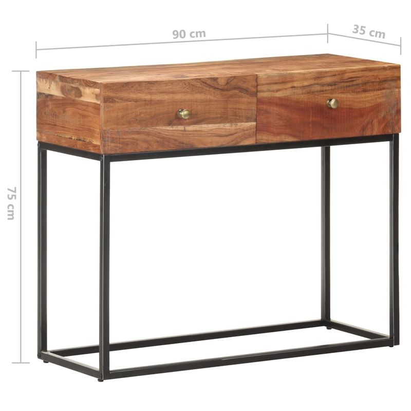 Casa si Gradina - Mobilier - Comode si corpuri - Console - Masa consola, 90 x 35 x 75 cm, lemn masiv de acacia - Infinity.ro