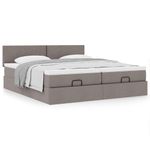 Casa si Gradina - Mobilier - Paturi si accesorii - Paturi - Cadru de pat otoman cu saltele Taupe 160x200cm Material - Infinity.ro