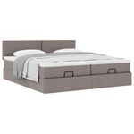 Casa si Gradina - Mobilier - Paturi si accesorii - Paturi - Cadru de pat otoman cu saltele Taupe 160x200cm Material - Infinity.ro