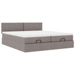 Casa si Gradina - Mobilier - Paturi si accesorii - Paturi - Cadru de pat otoman cu saltele Taupe 160x200cm Material - Infinity.ro