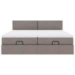 Casa si Gradina - Mobilier - Paturi si accesorii - Paturi - Cadru de pat otoman cu saltele Taupe 160x200cm Material - Infinity.ro