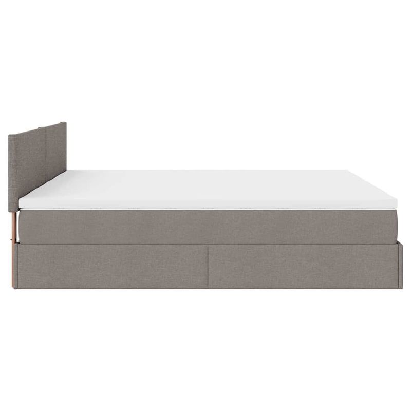 Casa si Gradina - Mobilier - Paturi si accesorii - Paturi - Cadru de pat otoman cu saltele Taupe 160x200cm Material - Infinity.ro