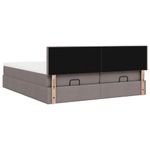 Casa si Gradina - Mobilier - Paturi si accesorii - Paturi - Cadru de pat otoman cu saltele Taupe 160x200cm Material - Infinity.ro