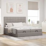 Casa si Gradina - Mobilier - Paturi si accesorii - Paturi - Cadru de pat otoman cu saltele Taupe 160x200cm Material - Infinity.ro