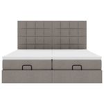 Casa si Gradina - Mobilier - Paturi si accesorii - Paturi - Cadru de pat otoman cu saltele Taupe 160x200cm Material - Infinity.ro