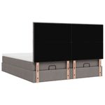 Casa si Gradina - Mobilier - Paturi si accesorii - Paturi - Cadru de pat otoman cu saltele Taupe 160x200cm Material - Infinity.ro