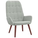 Casa si Gradina - Mobilier - Scaune si fotolii - Fotolii - Fotoliu de relaxare cu taburet, gri deschis, catifea - Infinity.ro