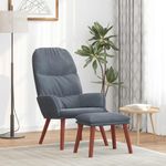 Casa si Gradina - Mobilier - Scaune si fotolii - Fotolii - Fotoliu de relaxare cu taburet, gri inchis, catifea - Infinity.ro