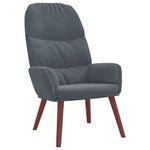 Casa si Gradina - Mobilier - Scaune si fotolii - Fotolii - Fotoliu de relaxare cu taburet, gri inchis, catifea - Infinity.ro