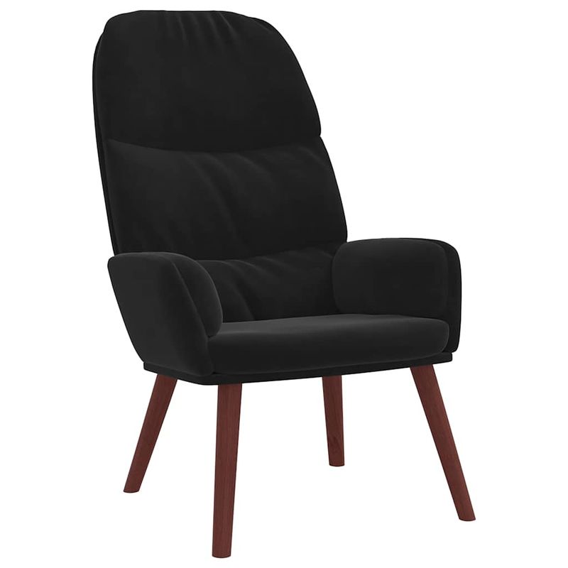 Casa si Gradina - Mobilier - Scaune si fotolii - Fotolii - Fotoliu de relaxare cu taburet, negru, catifea - Infinity.ro