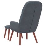 Casa si Gradina - Mobilier - Scaune si fotolii - Fotolii - Fotoliu de relaxare cu taburet, gri inchis, catifea - Infinity.ro