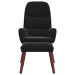 Casa si Gradina - Mobilier - Scaune si fotolii - Fotolii - Fotoliu de relaxare cu taburet, negru, catifea - Infinity.ro