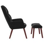 Casa si Gradina - Mobilier - Scaune si fotolii - Fotolii - Fotoliu de relaxare cu taburet, negru, catifea - Infinity.ro