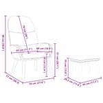Casa si Gradina - Mobilier - Scaune si fotolii - Fotolii - Fotoliu de relaxare cu taburet, negru, catifea - Infinity.ro