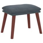 Casa si Gradina - Mobilier - Scaune si fotolii - Fotolii - Fotoliu de relaxare cu taburet, gri inchis, catifea - Infinity.ro