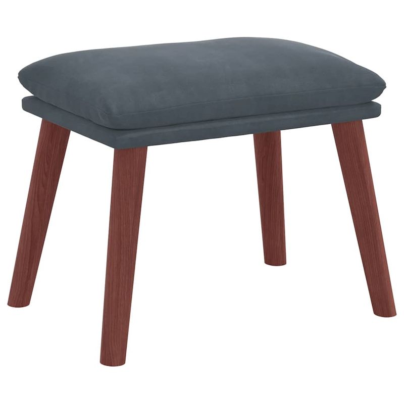 Casa si Gradina - Mobilier - Scaune si fotolii - Fotolii - Fotoliu de relaxare cu taburet, gri inchis, catifea - Infinity.ro
