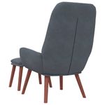 Casa si Gradina - Mobilier - Scaune si fotolii - Fotolii - Fotoliu de relaxare cu taburet, gri inchis, catifea - Infinity.ro