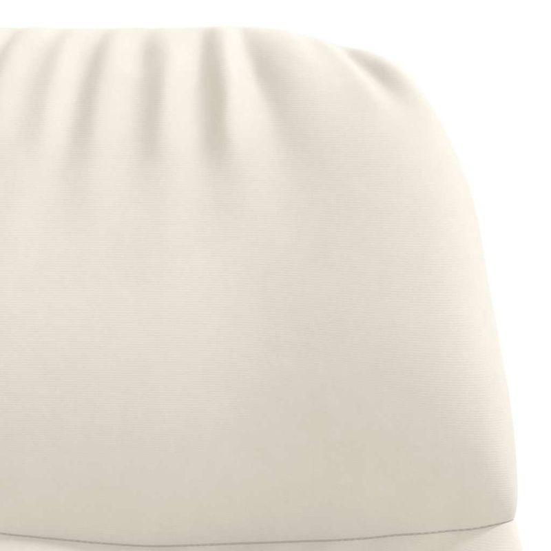 Casa si Gradina - Mobilier - Scaune si fotolii - Fotolii - Fotoliu de relaxare cu taburet, alb crem, catifea - Infinity.ro
