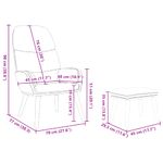 Casa si Gradina - Mobilier - Scaune si fotolii - Fotolii - Fotoliu de relaxare cu taburet, alb crem, catifea - Infinity.ro