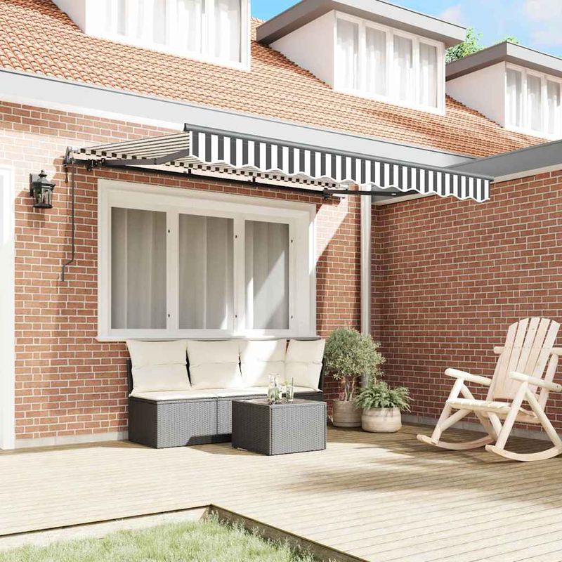 Casa si Gradina - Gradina si terasa - Umbrele si pavilioane - Pavilioane - Cortina Retractabila Antracit si Alb 300 x 200 cm - Infinity.ro