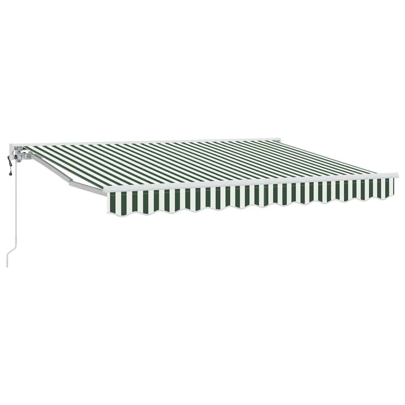 Casa si Gradina - Gradina si terasa - Umbrele si pavilioane - Pavilioane - Cortina Retractabila Verde si alb 250x200 cm tesatura - Infinity.ro