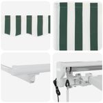 Casa si Gradina - Gradina si terasa - Umbrele si pavilioane - Pavilioane - Cortina Retractabila Verde si alb 250x200 cm tesatura - Infinity.ro
