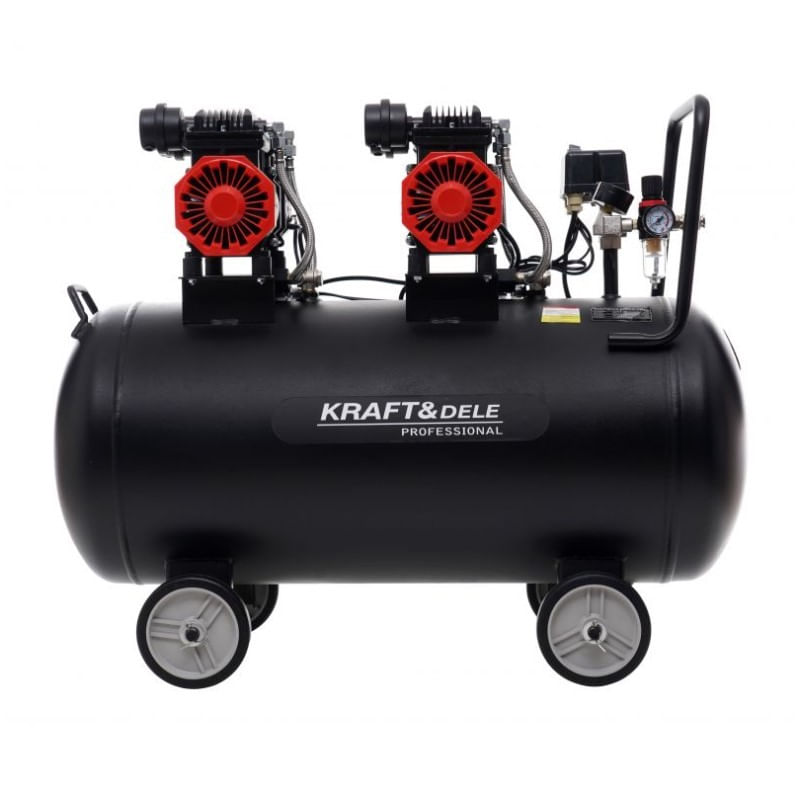 Casa si Gradina - Electrice - Echipamente electrice - Compresoare - Compresor fara ulei, Kraft&Dele, KD1387, 100 l, 2 x 1500W, 290 L/min - Infinity.ro