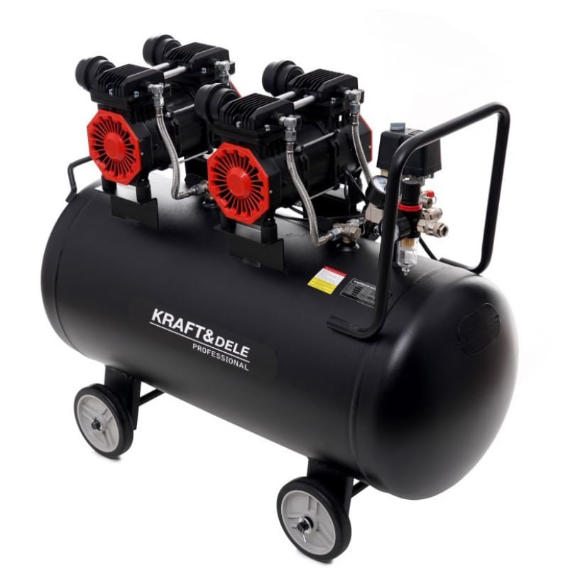 Casa si Gradina - Electrice - Echipamente electrice - Compresoare - Compresor fara ulei, Kraft&Dele, KD1387, 100 l, 2 x 1500W, 290 L/min - Infinity.ro