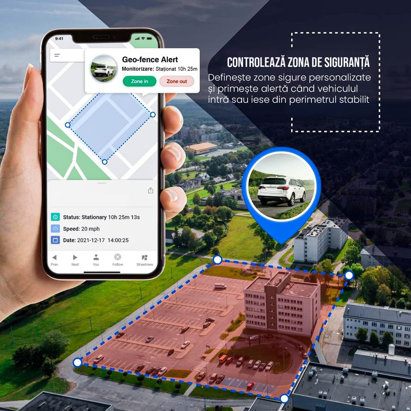Laptop, Telefoane si Tablete - Wearables si gadgeturi - Gadgeturi - Dispozitive spionaj - Localizator GPS Q16A, Baterie 10000mAh, Autonomie 120 zile, Magnet Puternic, Monitorizare Timp Real - Infinity.ro