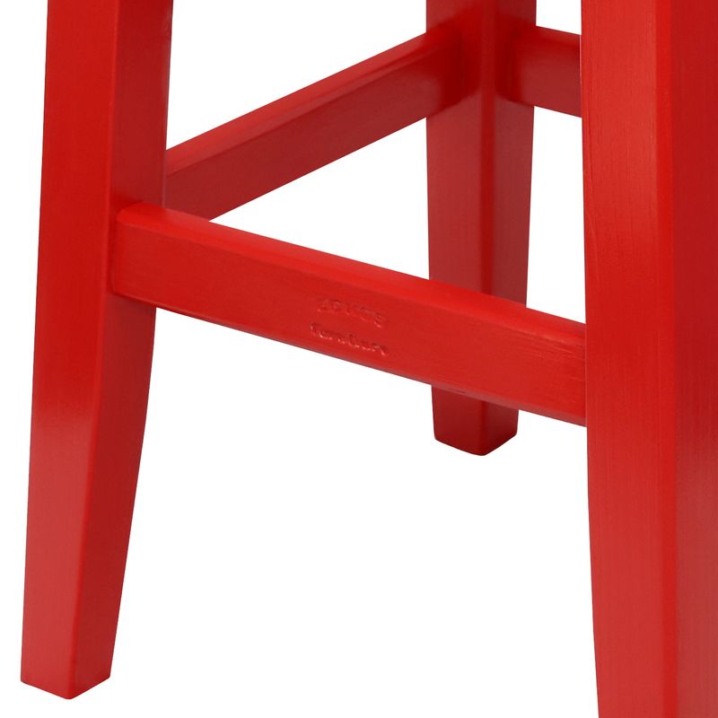 Casa si Gradina - Mobilier - Scaune si fotolii - Tabureti - Taburet din lemn masiv LILLE - rosu - Infinity.ro