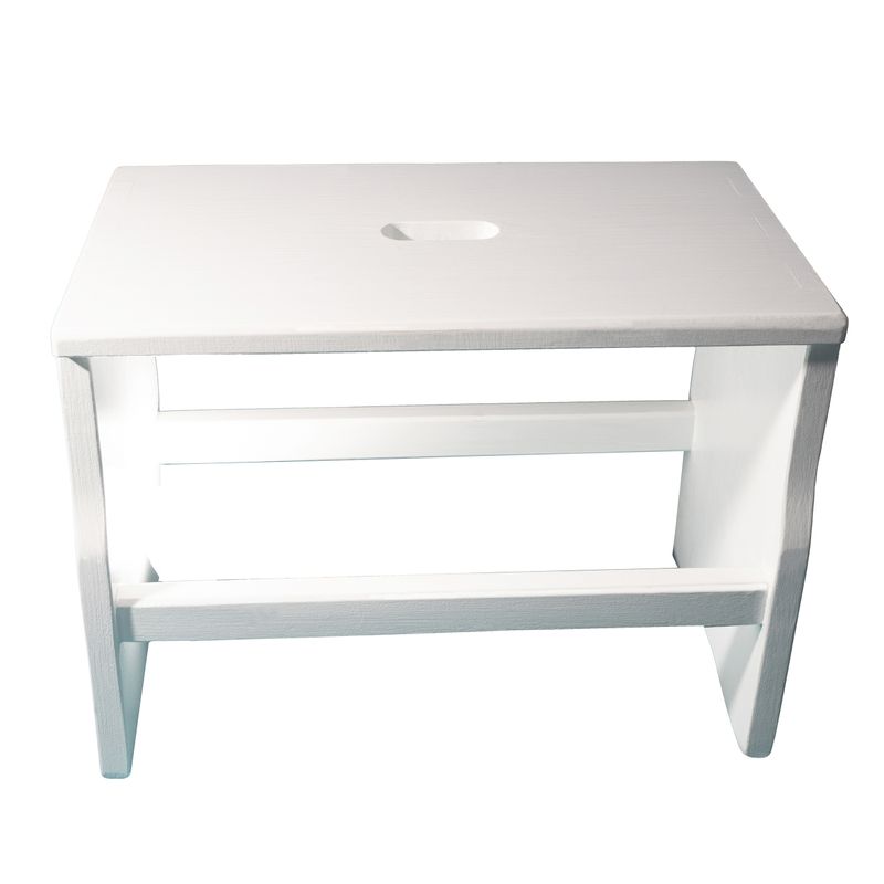 Casa si Gradina - Mobilier - Scaune si fotolii - Tabureti - Taburet din lemn masiv PRATIQUE – alb - Infinity.ro