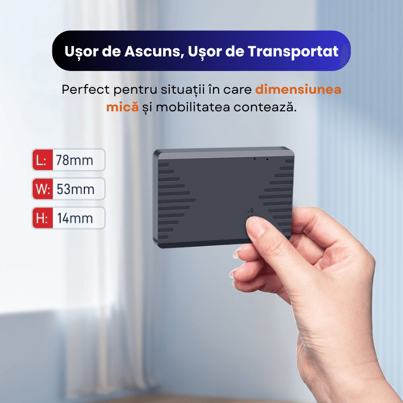 Auto si Moto - Electronice auto - Navigatii GPS - GPS 4G ML300G Mini, Microfon Live, Localizare in Timp Real, Magnet Puternic, Baterie 2500mAh, IP67, Alerta Zona/Viteza - Infinity.ro