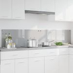 Casa si Gradina - Sanitare - Chiuveta bucatarie si accesorii - Accesorii chiuvete - Panou antistropi bucatarie 2 pcs Gri deschis 100 x 40 cm - Infinity.ro