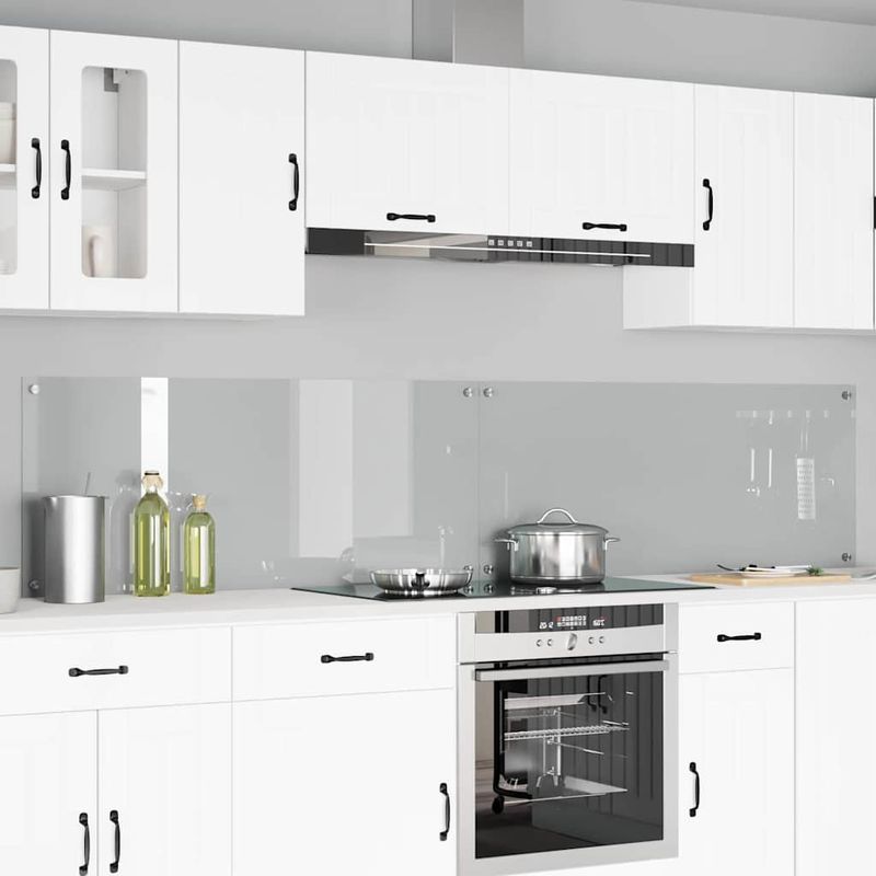 Casa si Gradina - Sanitare - Chiuveta bucatarie si accesorii - Accesorii chiuvete - Panou antistropi bucatarie 2 pcs Transparent 120 x 50 cm - Infinity.ro