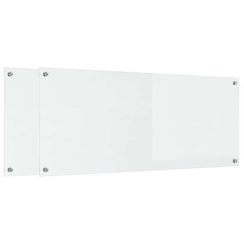 Casa si Gradina - Sanitare - Chiuveta bucatarie si accesorii - Accesorii chiuvete - Panou antistropi bucatarie 2 pcs Transparent 120 x 50 cm - Infinity.ro