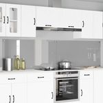 Casa si Gradina - Sanitare - Chiuveta bucatarie si accesorii - Accesorii chiuvete - Panou antistropi bucatarie 2 pcs Gri deschis 120 x 60 cm - Infinity.ro