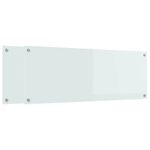 Casa si Gradina - Sanitare - Chiuveta bucatarie si accesorii - Accesorii chiuvete - Panou antistropi bucatarie 2 pcs Alb 110 x 40 cm sticla securizata - Infinity.ro