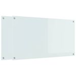 Casa si Gradina - Sanitare - Chiuveta bucatarie si accesorii - Accesorii chiuvete - Panou antistropi bucatarie 2 pcs Alb 110 x 60 cm sticla securizata - Infinity.ro