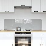 Casa si Gradina - Sanitare - Chiuveta bucatarie si accesorii - Accesorii chiuvete - Panou antistropi bucatarie 2 pcs Gri deschis 70 x 40 cm - Infinity.ro