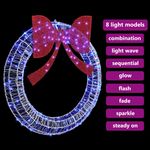 Casa si Gradina - Decoratiuni - Decoratiuni de sezon - Coroana cu lumini cu banda LED albastru 120 cm Acril - Infinity.ro