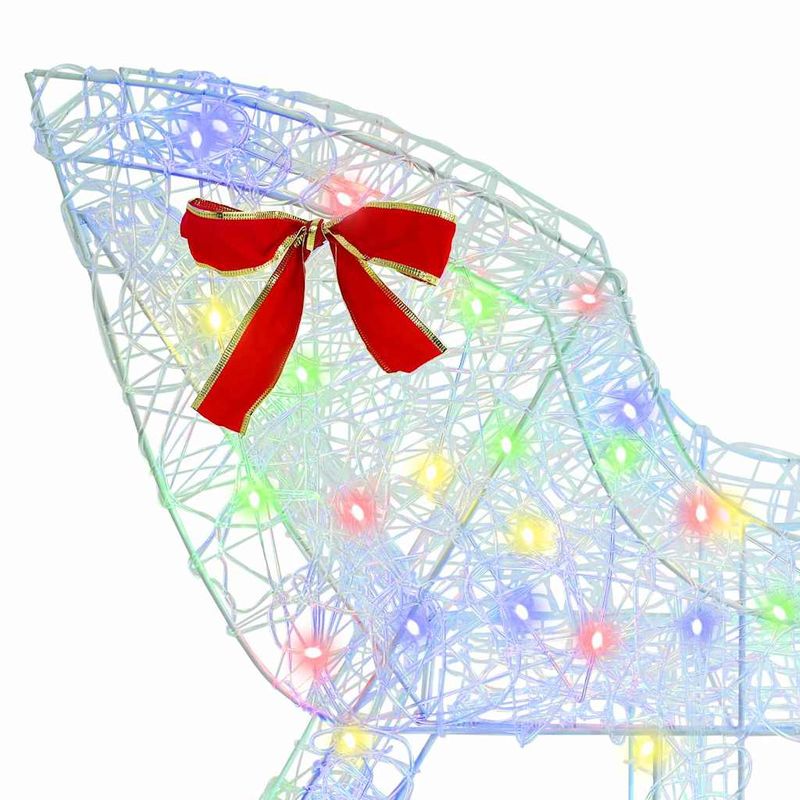 Casa si Gradina - Decoratiuni - Decoratiuni de sezon - Sanie cu ren colorat 70 x 26 x 128.5 cm Acril - Infinity.ro