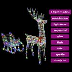 Casa si Gradina - Decoratiuni - Decoratiuni de sezon - Sanie cu ren colorat 70 x 26 x 128.5 cm Acril - Infinity.ro