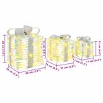Casa si Gradina - Decoratiuni - Decoratiuni de sezon - Cutie cadou cu 60 LED 3 pcs Alb cald 20 x 20 x 20 cm PET - Infinity.ro