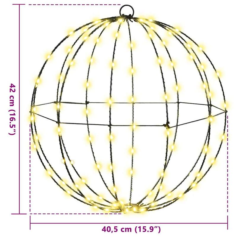 Casa si Gradina - Decoratiuni - Decoratiuni de sezon - Decoratiune glob cu 120 LED Alb cald 40 cm Metal - Infinity.ro