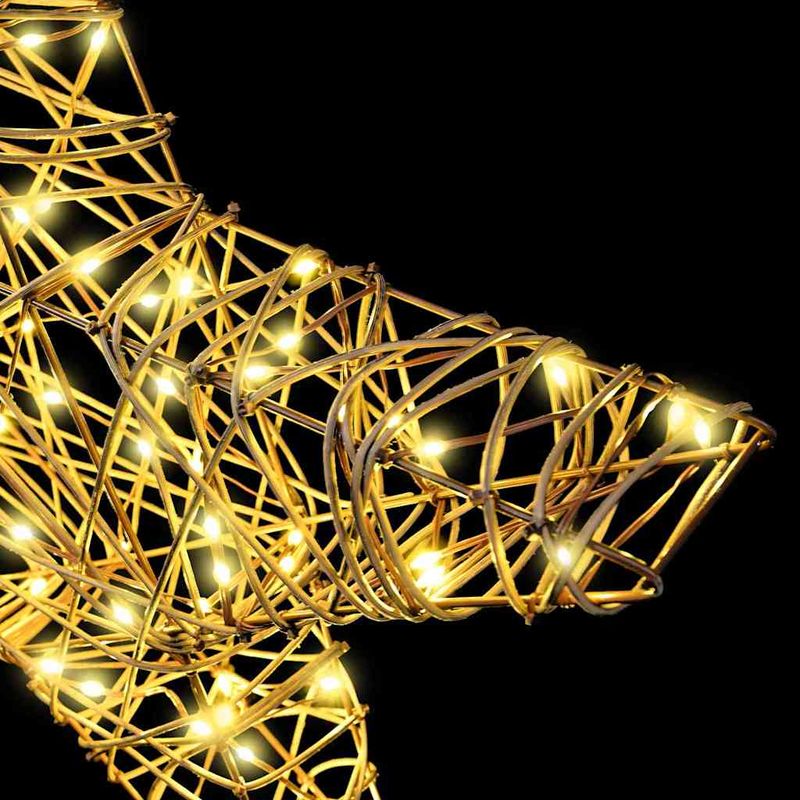 Casa si Gradina - Decoratiuni - Decoratiuni de sezon - Stea 3D cu 50 LED Alb cald 55 x 52.5 x 9 cm Ratan - Infinity.ro